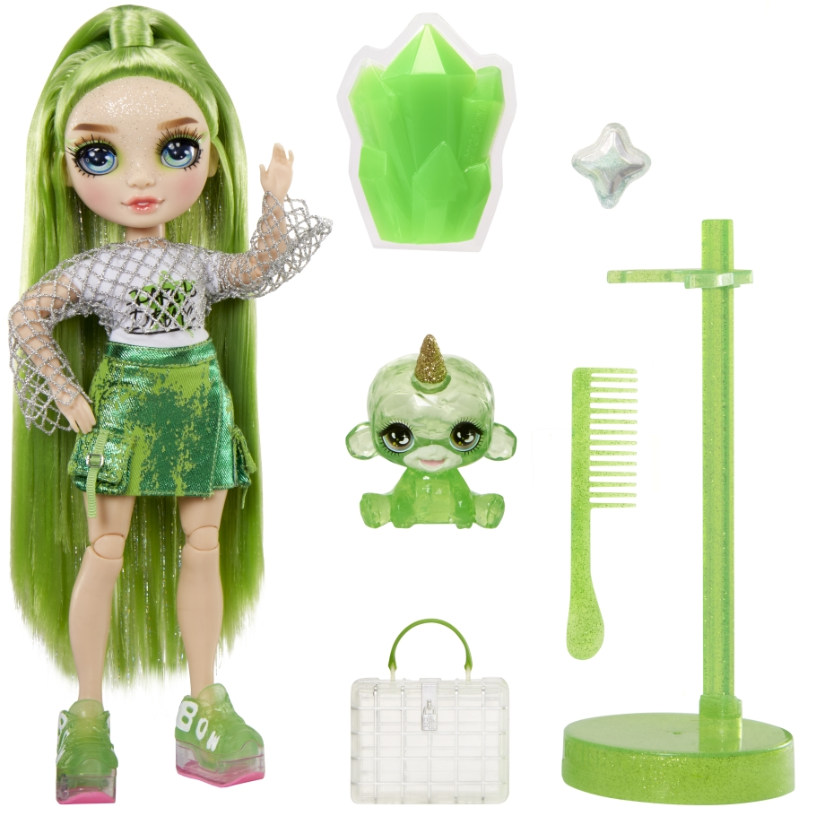 Rainbow High Jade (Green) with Slime Kit & Pet - Green 11” Shimmer