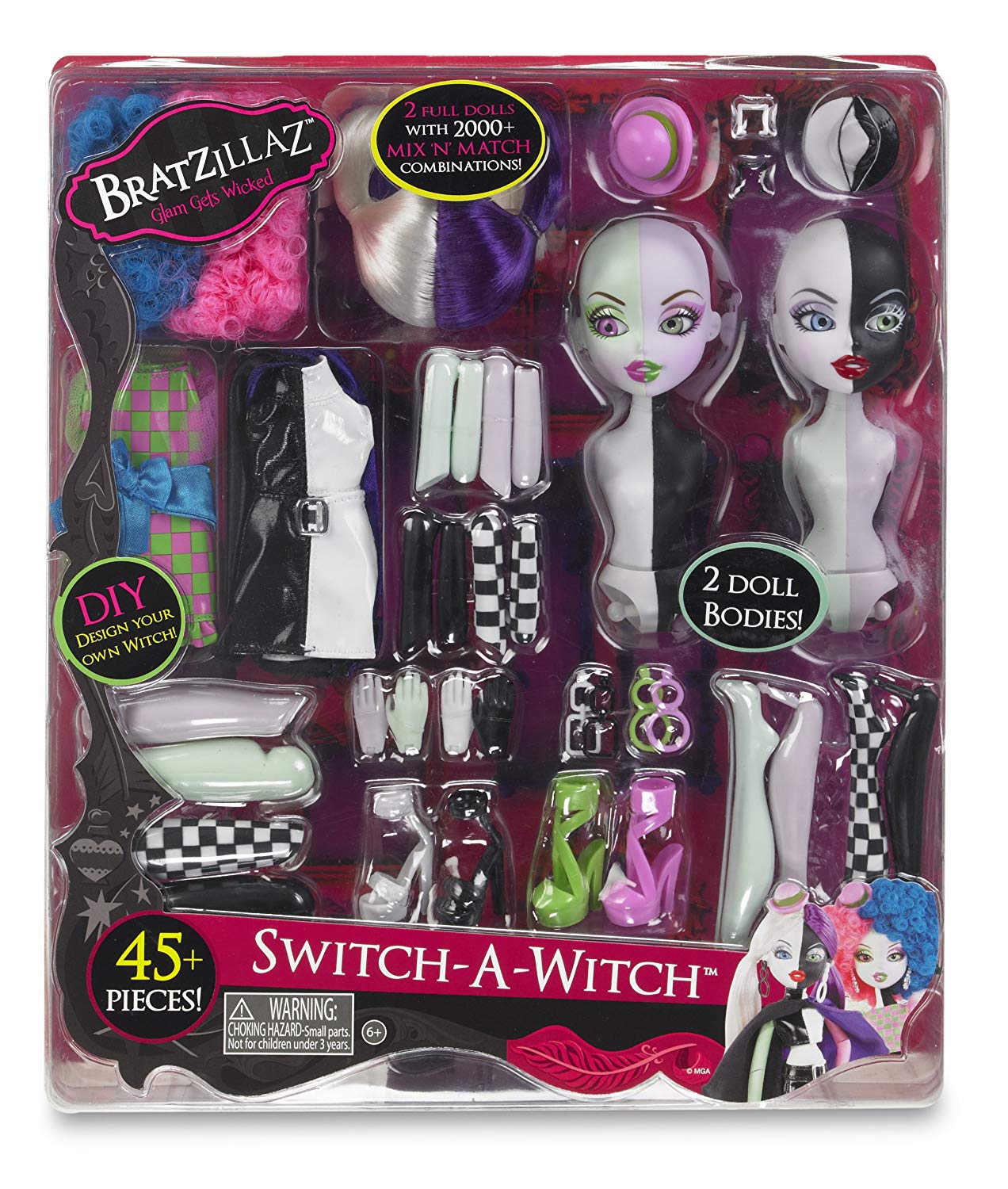 Switch A Witch Bratzillaz Pink White Doll New With Box