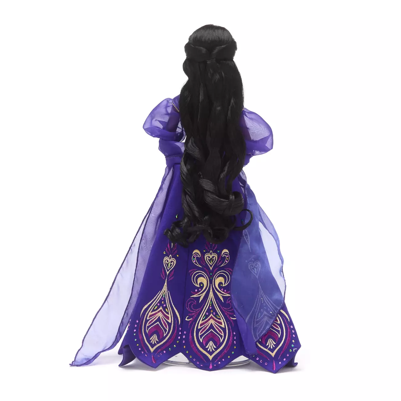 strapless open back dress Shiny Strapless V Neck Layered Purple Tulle Long Prom Dresses, Long Pu –  Shiny Party main image 1