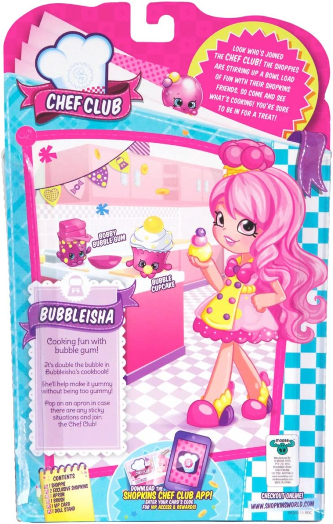 Shopkins Chef Club Shoppies Bubbleisha Doll Complete With Hair