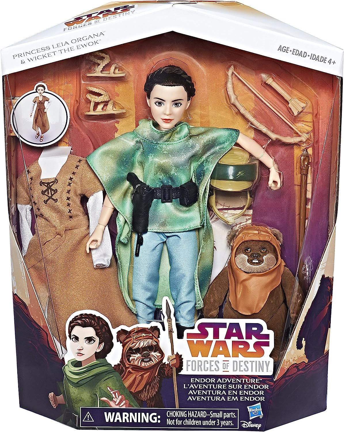 Disney Hasbro Star Wars Forces of Destiny Endor Adventure Leia -