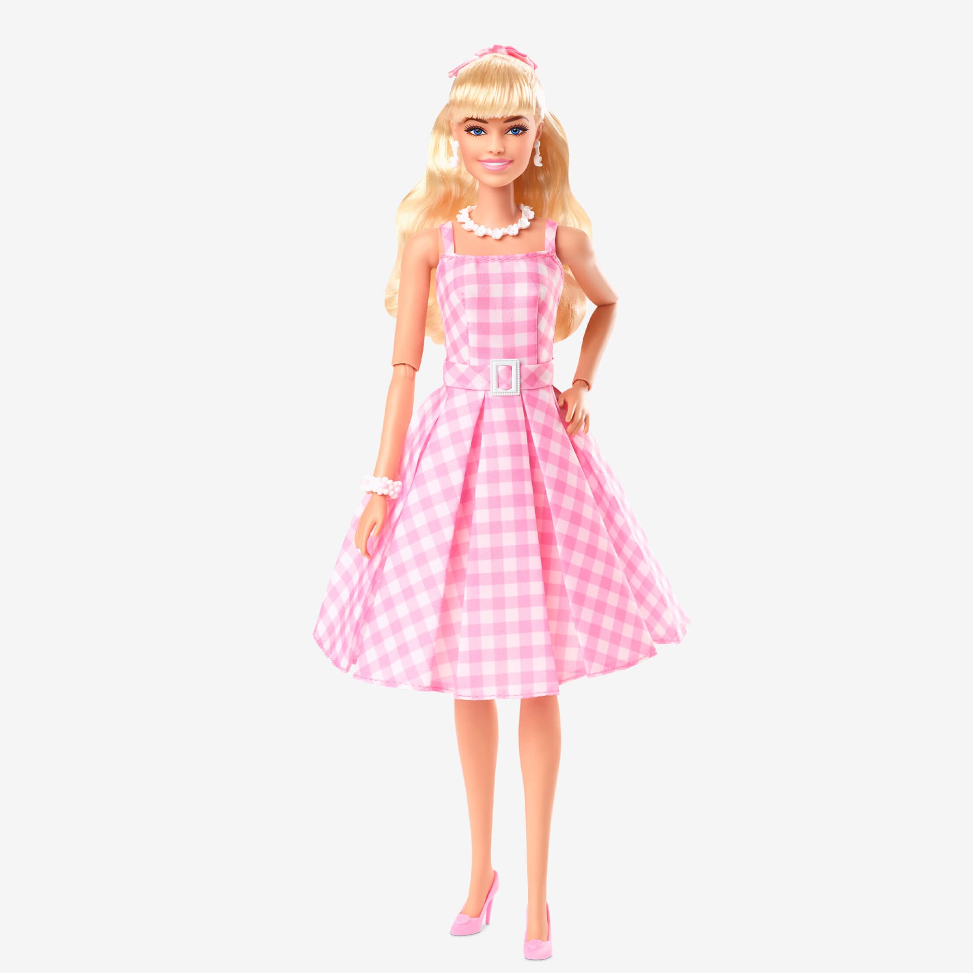 barbie plaid pink dress barbie pink plaid dress size m