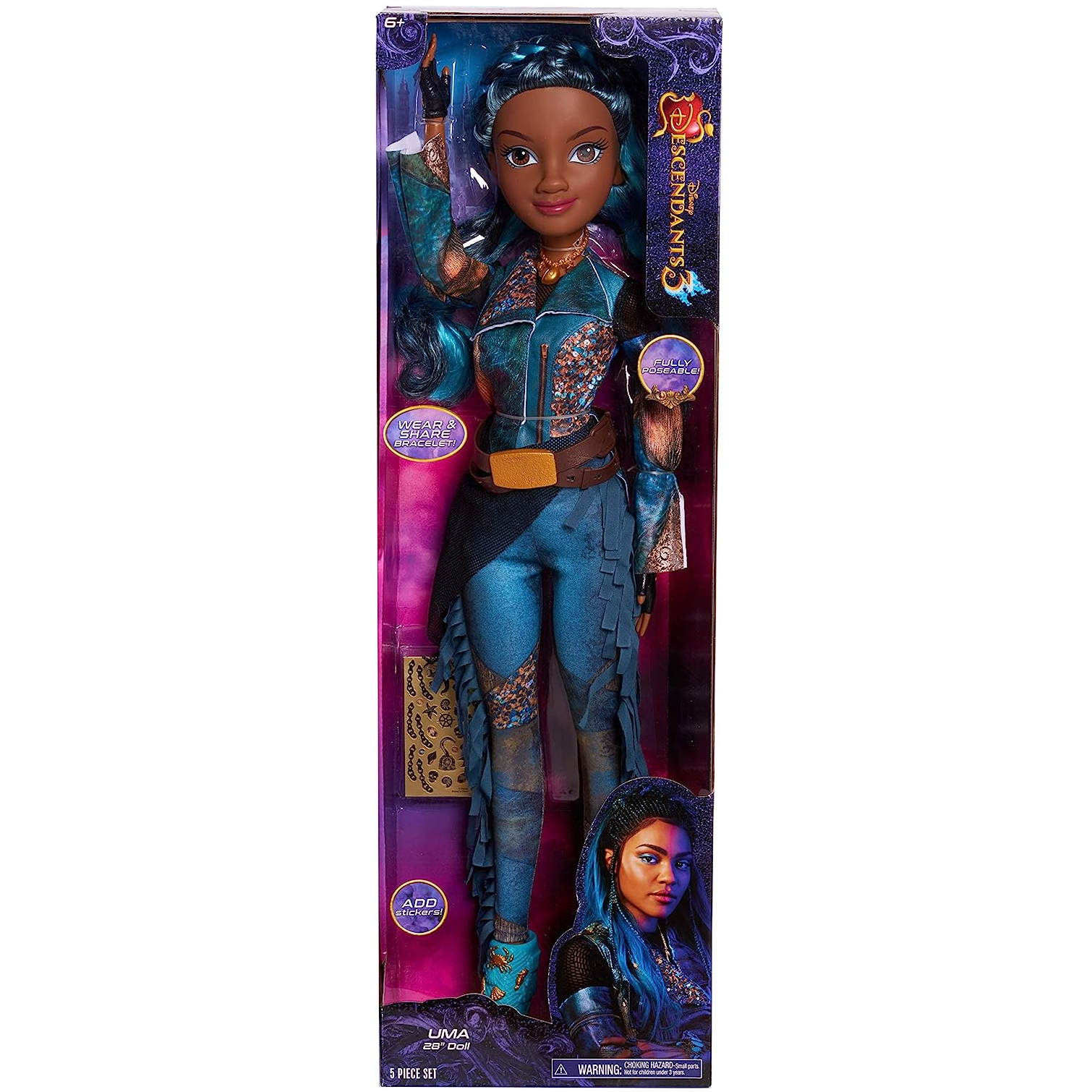 Descendants 3 28 Doll, Uma, Officially Licensed Kids Toys for Ages 6 Up,  Gifts and Presents 