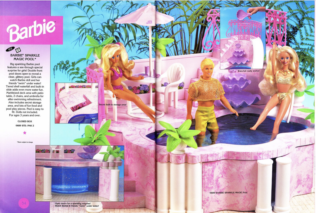 Barbie 1993 Fountain Pool -