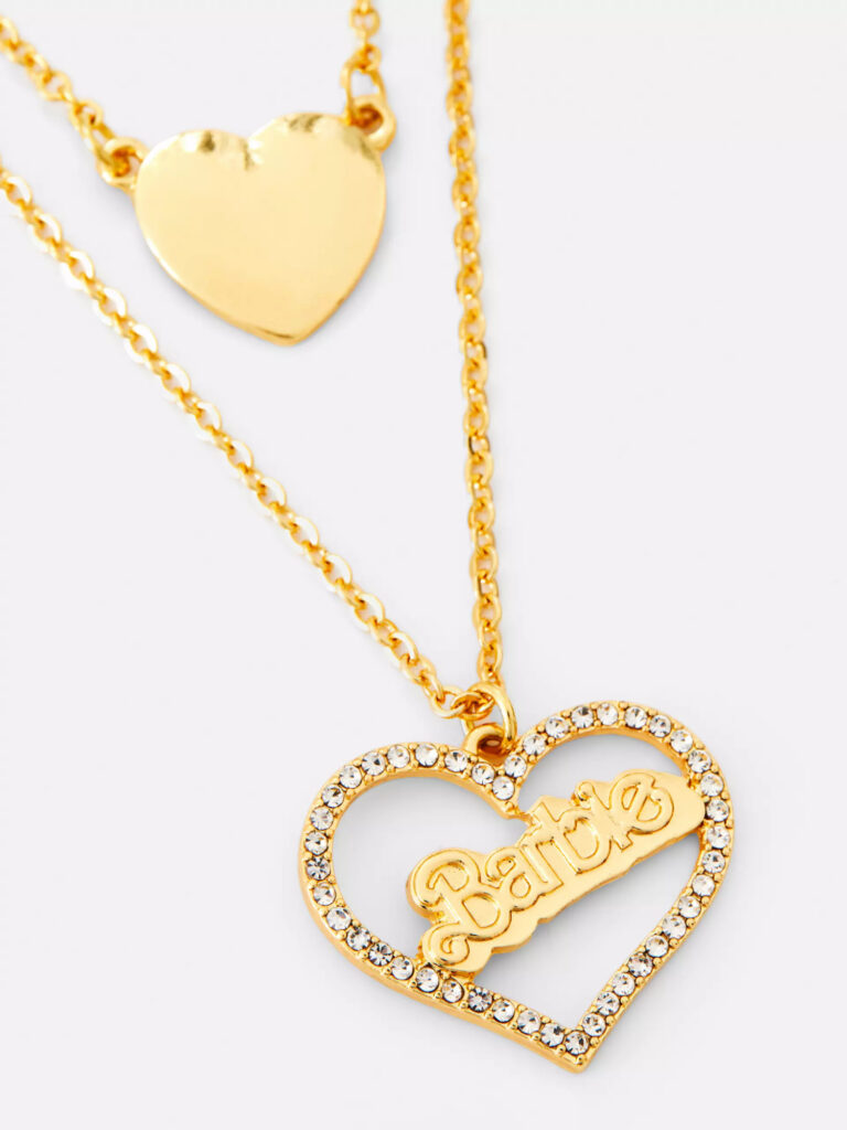 Barbie Gold Necklace From The Movie, Morgot Robbie Jewelry, Heart Gold –  SHOPQAQ