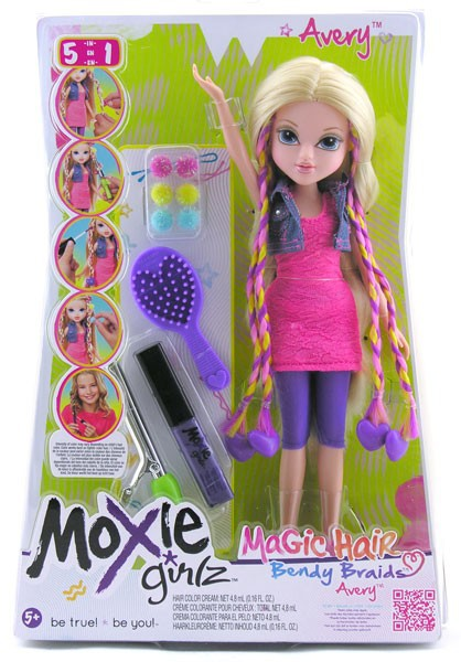 Moxie Girlz Magic Hair Bendy Braids Avery