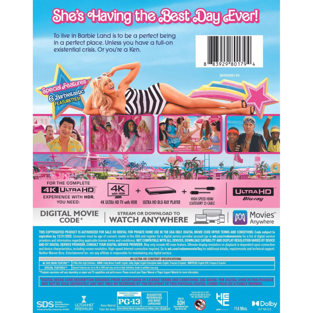 Barbie Movie Blu-ray Cover Unveiled: When Will It Release?