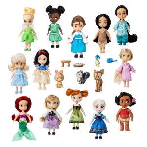 Disney Animators' Collection 12” Plush Doll Gift Set Ariel Elsa Anna Belle  Tiana