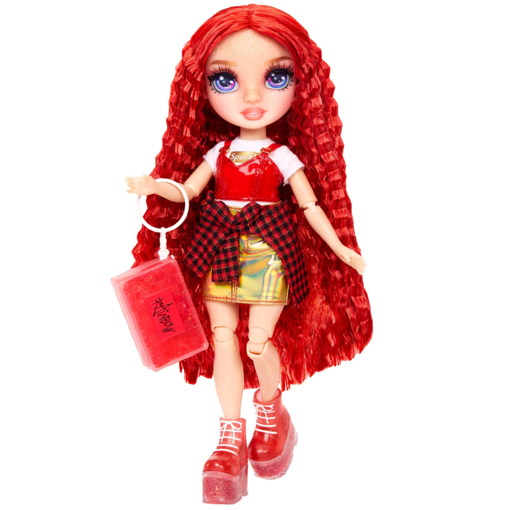 Rainbow High Ruby (Red) with Slime Kit & Pet - Red 11” Shimmer Doll with  DIY Sparkle Slime, Magical Yeti Pet and Fashion Accessories